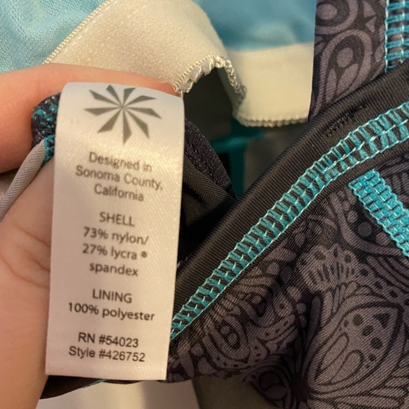 Athleta Grey and Blue Designed Tankini - Picture 6 of 6